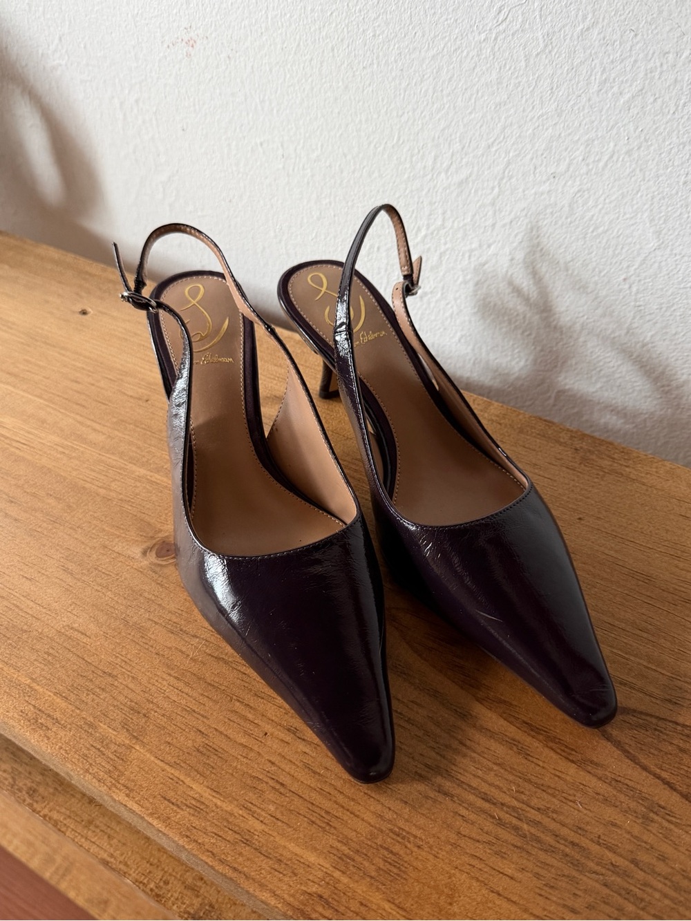 Sam Edelman Bianka sling back patent brown